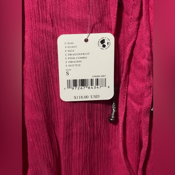 Free People Lille Maxi Dress in the color dragonfruit/pink combo - Picture 8 of 8
